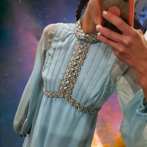 JACK BRYAN DESIGNED BY DUPUIS Vintage Beaded Maxi Dress Gown